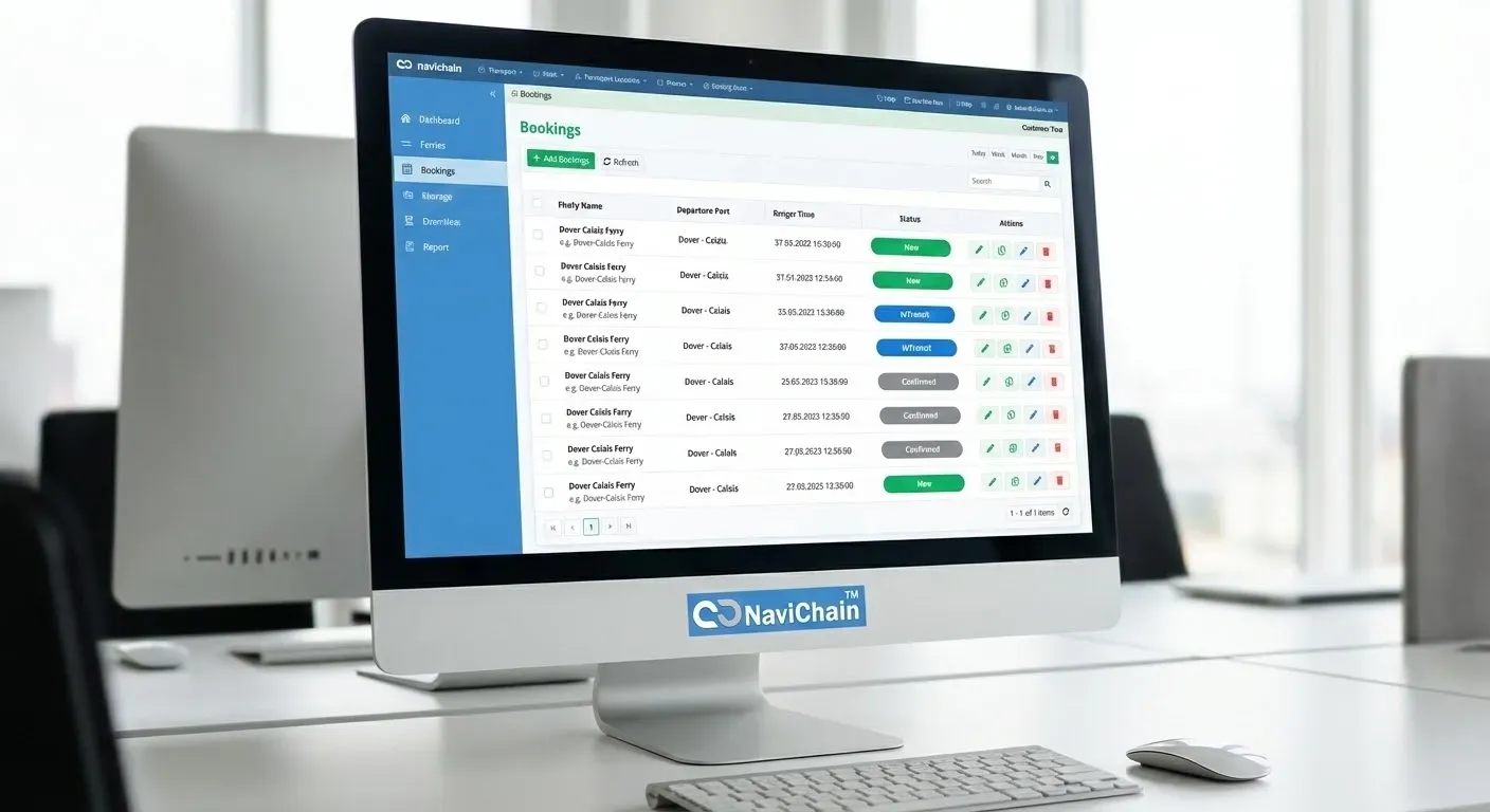 Schematic of the Navichain booking engine.