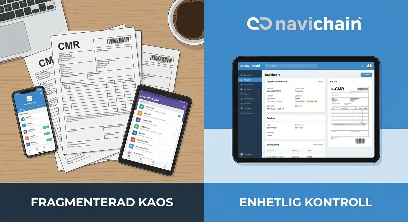 Navichain: Enhetlig logistikplattform som säkerställer full kontroll och GDPR-efterlevnad för åkerier.