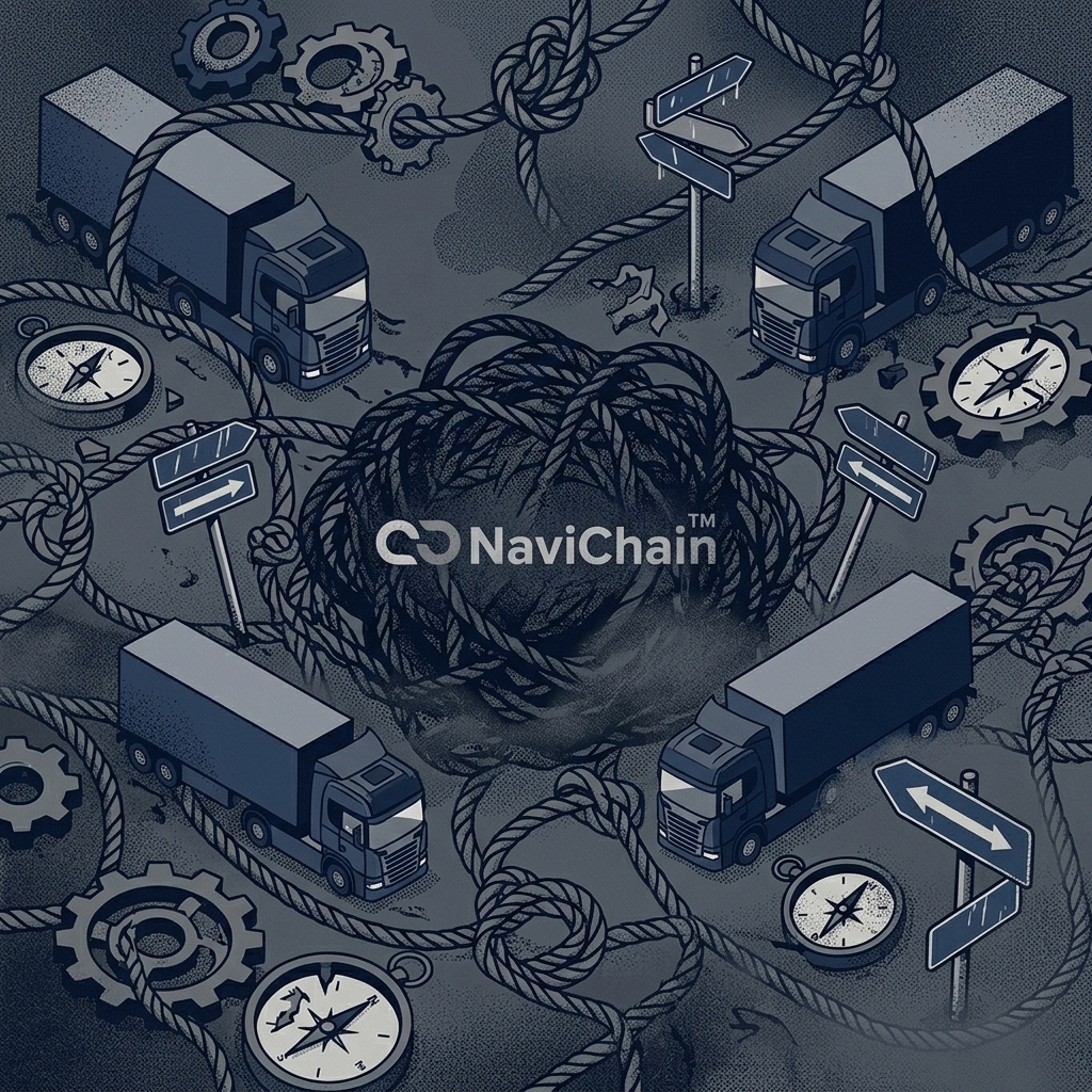 NaviChain TMS-nav — Realtidssynlighet, Datasuveränitet, Kostnadsoptimering, Smart Ruttplanering