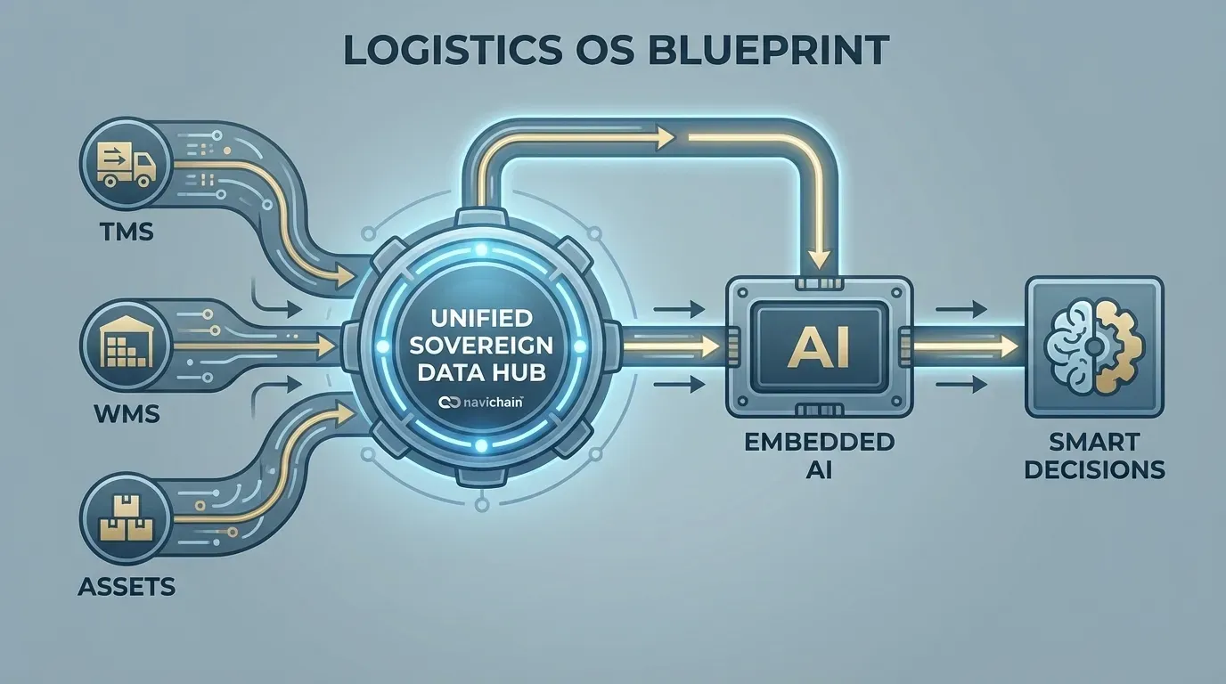 Från datasilos till ett enhetligt operativsystem: Realtidsinsikt och datadrivet beslutsfattande inom logistik.