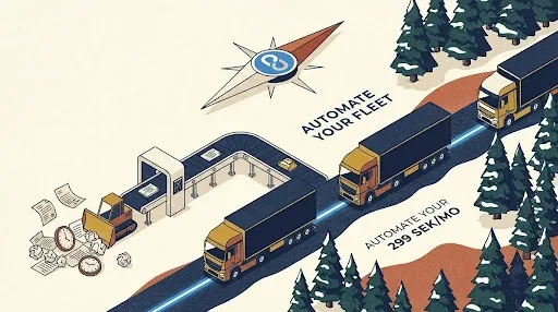 Det kompletta TMS-systemet för moderna transportörer: Automatisera din flotta för 299 SEK/mån
