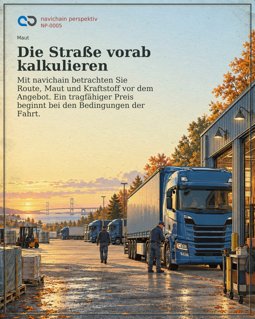 Die Straße kostet, bevor der Lkw startet
