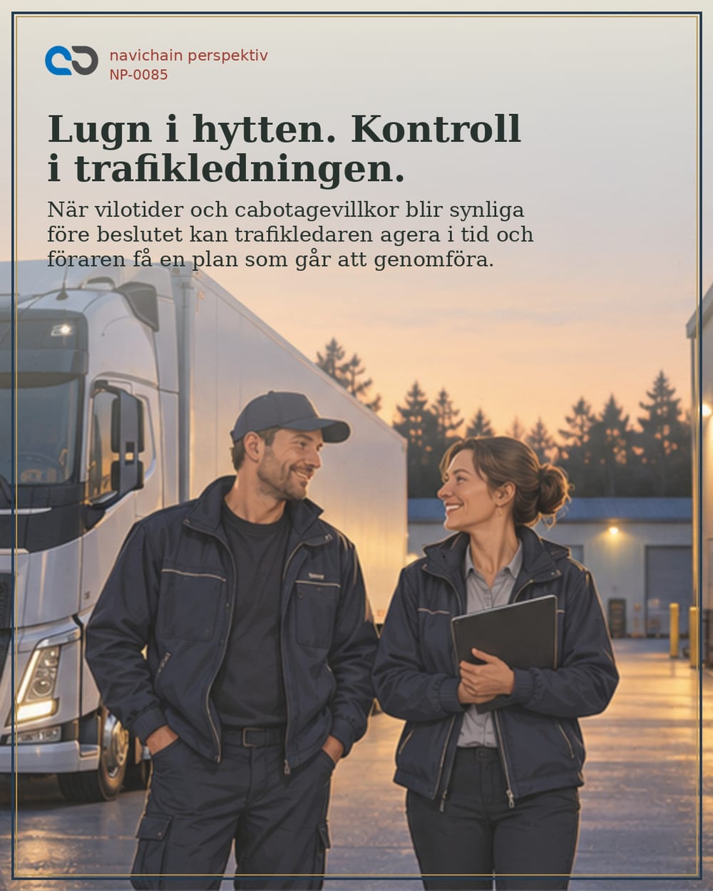Lugn i hytten. Kontroll i trafikledningen.