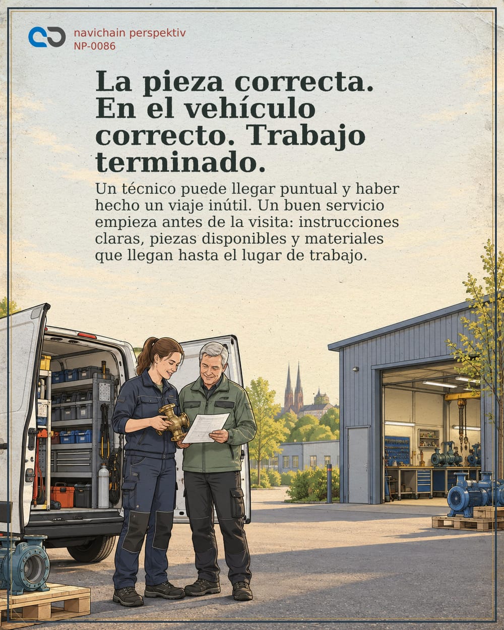 La pieza correcta. En el vehículo correcto. Trabajo terminado.