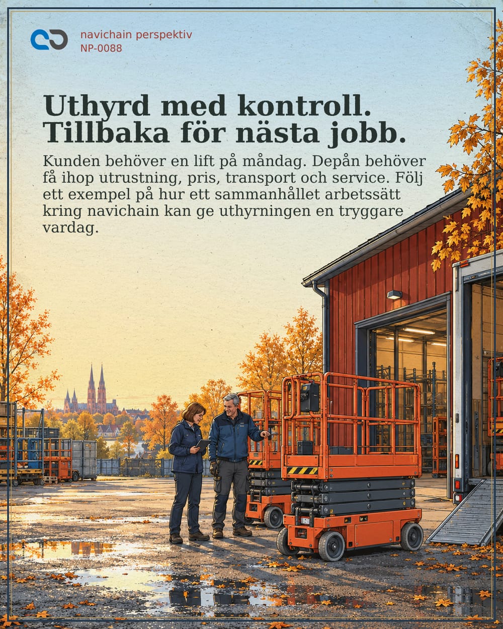 Uthyrd med kontroll. Tillbaka för nästa jobb.